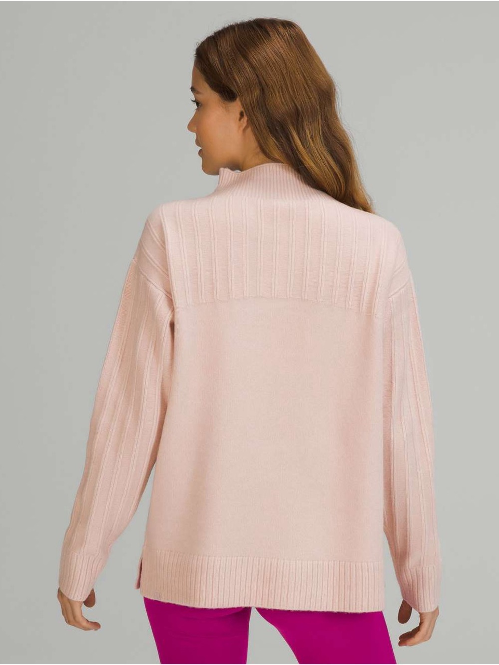 Lululemon Twin Rib Turtleneck Sweater in Feather Pink, 12, EUC - Picture 2 of 6